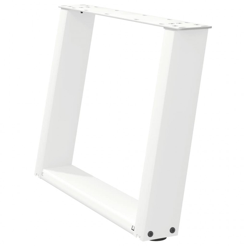 Nogi do stolika kawowego w kształcie litery U 2 szt. Białe 70x(42-43) cm Stal