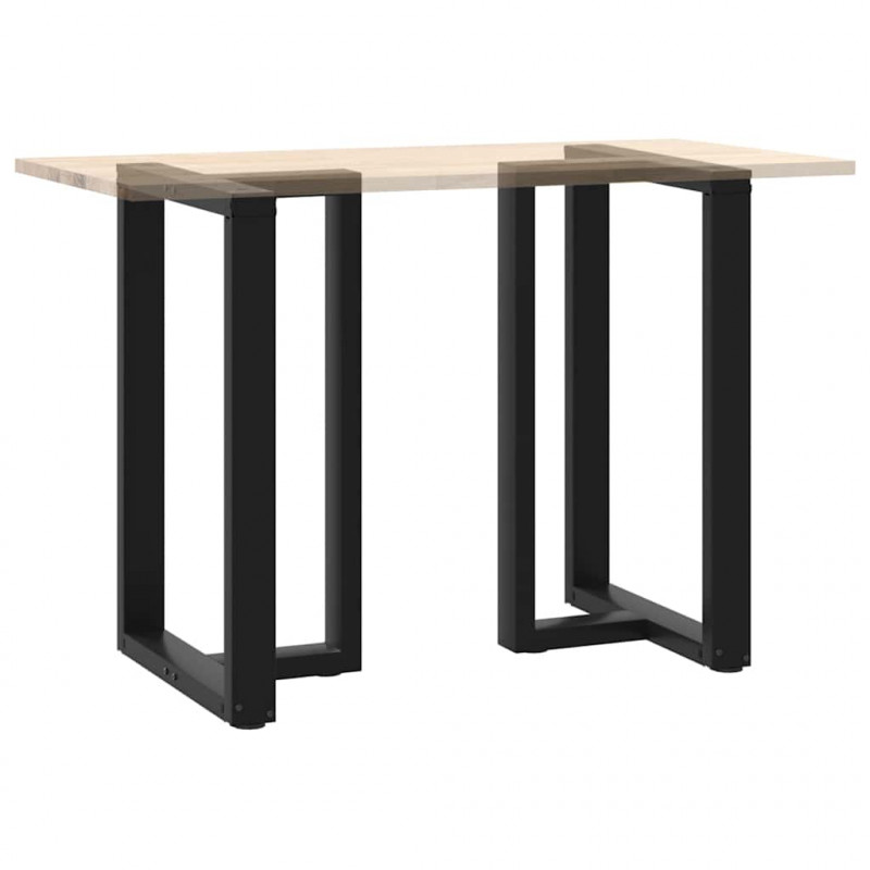 Nogi do stołu barowego w kształcie litery T 2 szt. Czarne 60x35x(90-91) cm Stal