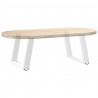 Nogi do stolika kawowego w kształcie litery U 2 szt. Białe 70x(42-43) cm Stal