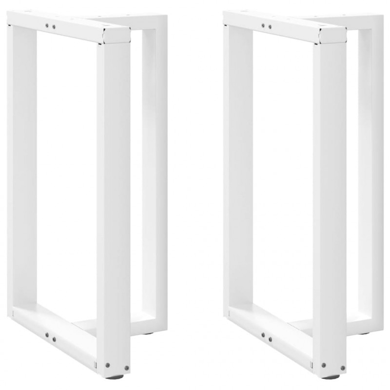 Nogi do stołu barowego w kształcie litery T 2 szt. Białe 60x35x(90-91) cm Stal