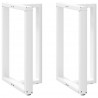 Nogi do stołu barowego w kształcie litery T 2 szt. Białe 60x35x(90-91) cm Stal