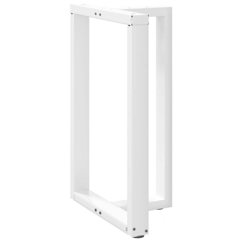 Nogi do stołu barowego w kształcie litery T 2 szt. Białe 60x35x(90-91) cm Stal