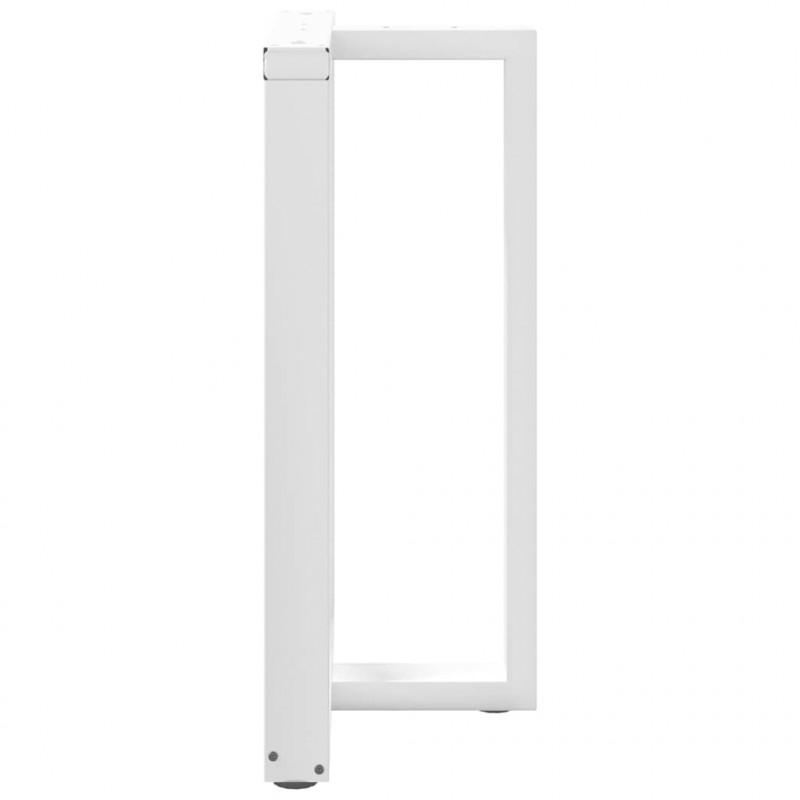 Nogi do stołu barowego w kształcie litery T 2 szt. Białe 60x35x(90-91) cm Stal