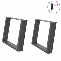 Nogi do stolika kawowego w kształcie litery U 2 szt. Antracyt 70x(42-43) cm Stal