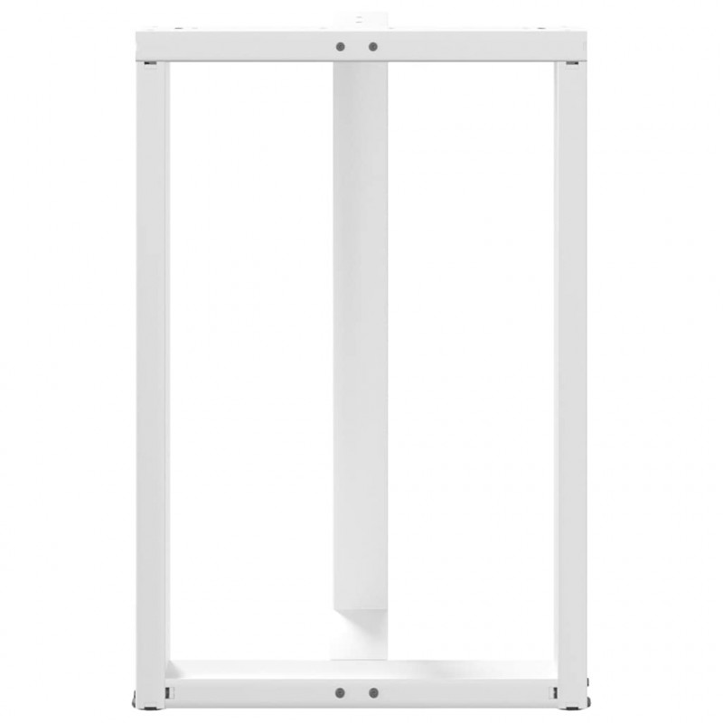 Nogi do stołu barowego w kształcie litery T 2 szt. Białe 60x35x(90-91) cm Stal