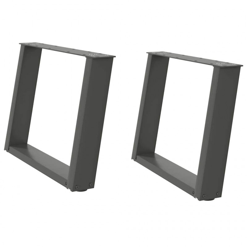 Nogi do stolika kawowego w kształcie litery U 2 szt. Antracyt 70x(42-43) cm Stal