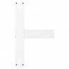 Nogi do stołu barowego w kształcie litery T 2 szt. Białe 60x35x(90-91) cm Stal