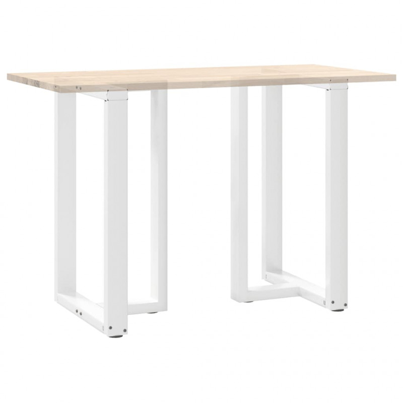 Nogi do stołu barowego w kształcie litery T 2 szt. Białe 60x35x(90-91) cm Stal