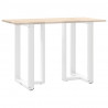 Nogi do stołu barowego w kształcie litery T 2 szt. Białe 60x35x(90-91) cm Stal