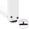 Nogi do stołu barowego w kształcie litery T 2 szt. Białe 60x35x(90-91) cm Stal