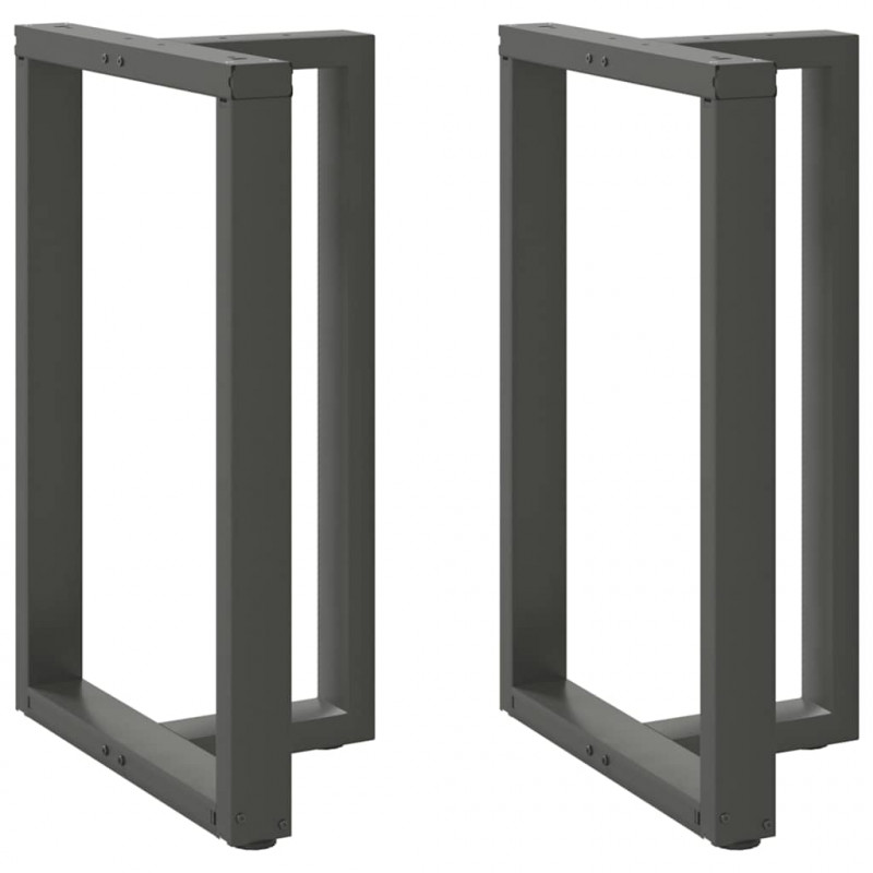 Nogi do stołu barowego w kształcie litery T 2 szt. Antracyt 60x35x(90-91) cm Stal