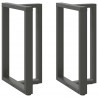 Nogi do stołu barowego w kształcie litery T 2 szt. Antracyt 60x35x(90-91) cm Stal