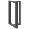 Nogi do stołu barowego w kształcie litery T 2 szt. Antracyt 60x35x(90-91) cm Stal
