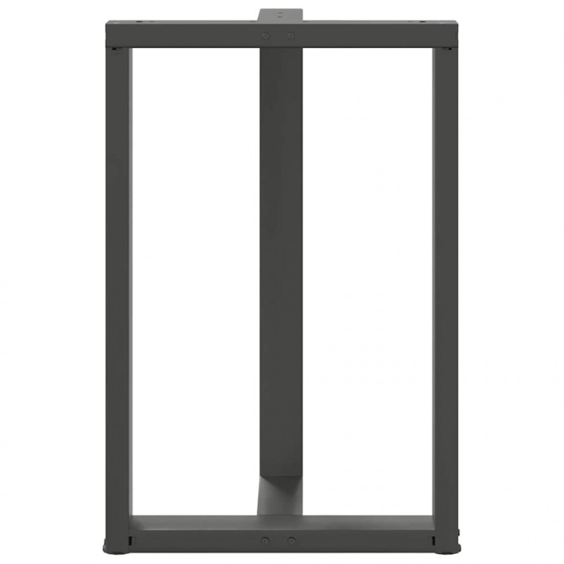 Nogi do stołu barowego w kształcie litery T 2 szt. Antracyt 60x35x(90-91) cm Stal