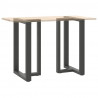 Nogi do stołu barowego w kształcie litery T 2 szt. Antracyt 60x35x(90-91) cm Stal