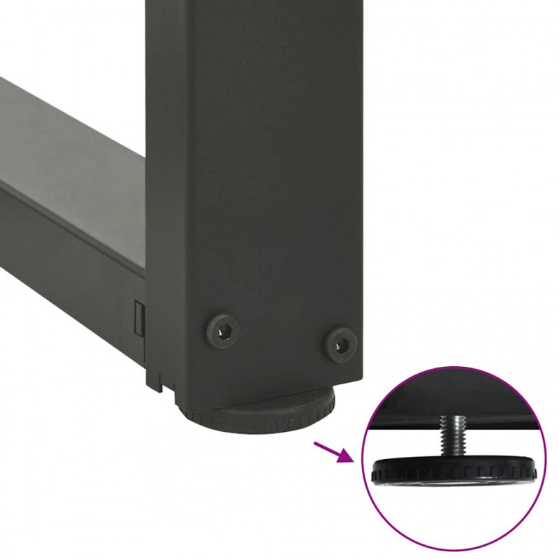 Nogi do stołu barowego w kształcie litery T 2 szt. Antracyt 60x35x(90-91) cm Stal
