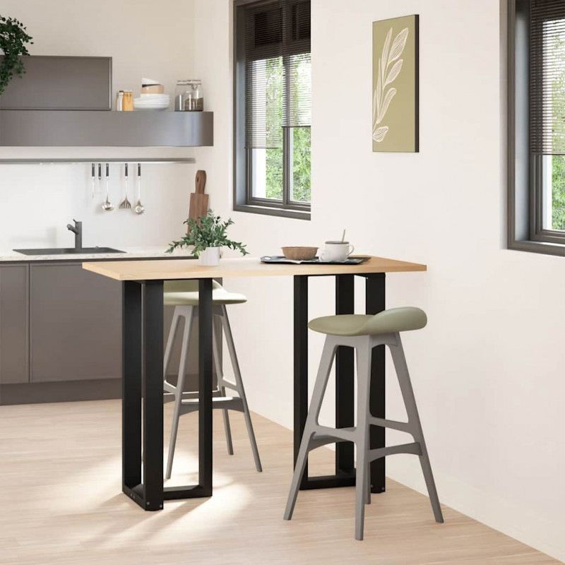 Nogi do stołu barowego w kształcie litery T 2 szt. Czarne 40x35x(100-101) cm Stal