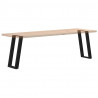Nogi do stołu konsolowego w kształcie litery U 2 szt. Czarne 28x(72-73) cm Stal
