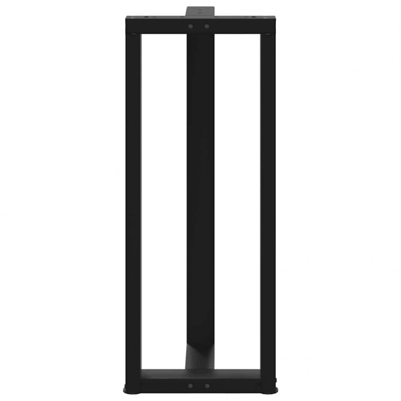 Nogi do stołu barowego w kształcie litery T 2 szt. Czarne 40x35x(100-101) cm Stal