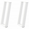 Nogi do stołu konsolowego w kształcie litery U 2 szt. Białe 28x(72-73) cm Stal