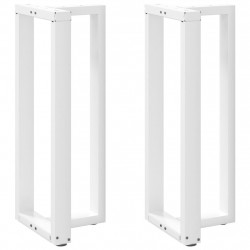 Nogi do stołu barowego w kształcie litery T 2 szt. Białe 40x35x(100-101) cm Stal