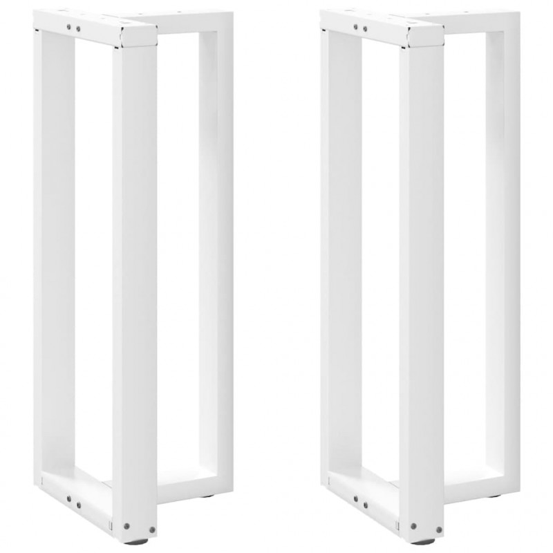 Nogi do stołu barowego w kształcie litery T 2 szt. Białe 40x35x(100-101) cm Stal