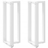 Nogi do stołu barowego w kształcie litery T 2 szt. Białe 40x35x(100-101) cm Stal