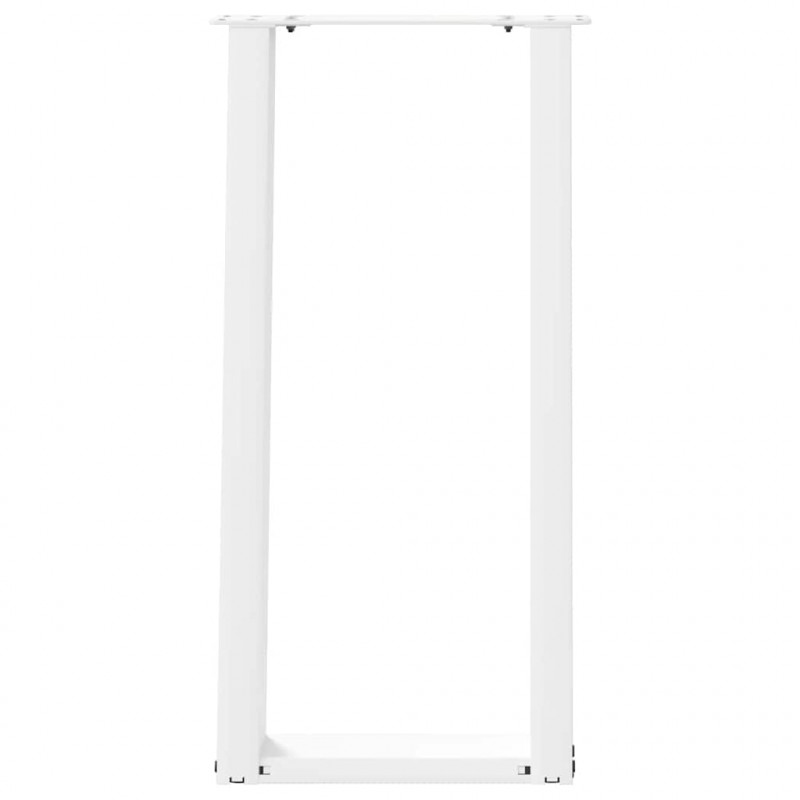 Nogi do stołu konsolowego w kształcie litery U 2 szt. Białe 28x(72-73) cm Stal