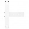 Nogi do stołu barowego w kształcie litery T 2 szt. Białe 40x35x(100-101) cm Stal