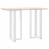 Nogi do stołu barowego w kształcie litery T 2 szt. Białe 40x35x(100-101) cm Stal