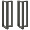 Nogi do stołu barowego w kształcie litery T 2 szt. Antracyt 40x35x(100-101) cm Stal