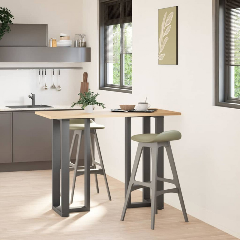Nogi do stołu barowego w kształcie litery T 2 szt. Antracyt 40x35x(100-101) cm Stal