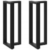 Nogi do stołu barowego w kształcie litery T 2 szt. Czarne 50x35x(100-101) cm Stal