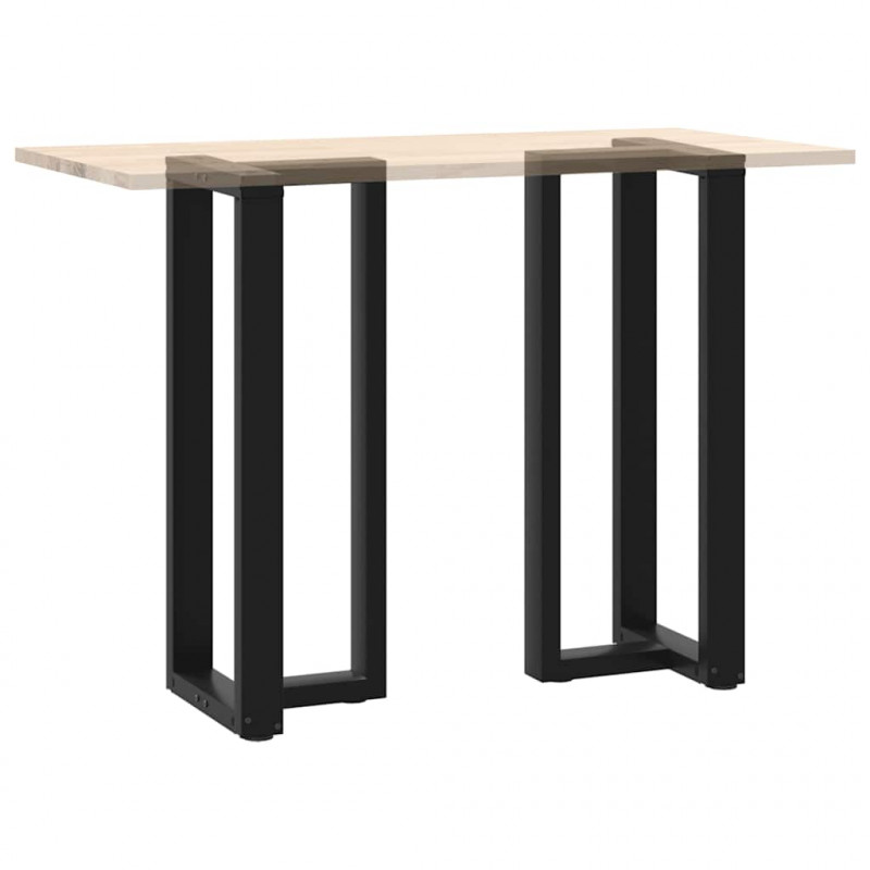 Nogi do stołu barowego w kształcie litery T 2 szt. Czarne 50x35x(100-101) cm Stal