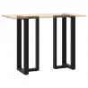 Nogi do stołu barowego w kształcie litery T 2 szt. Czarne 50x35x(100-101) cm Stal