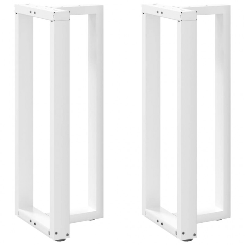 Nogi do stołu barowego w kształcie litery T 2 szt. Białe 50x35x(100-101) cm Stal