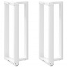 Nogi do stołu barowego w kształcie litery T 2 szt. Białe 50x35x(100-101) cm Stal