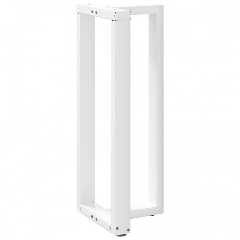 Nogi do stołu barowego w kształcie litery T 2 szt. Białe 50x35x(100-101) cm Stal