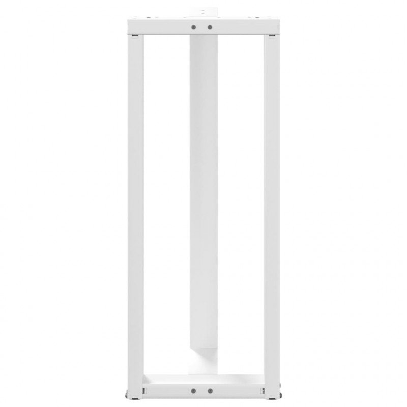 Nogi do stołu barowego w kształcie litery T 2 szt. Białe 50x35x(100-101) cm Stal