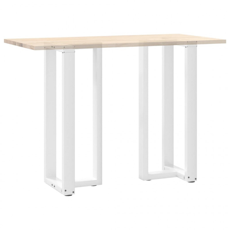 Nogi do stołu barowego w kształcie litery T 2 szt. Białe 50x35x(100-101) cm Stal