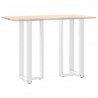 Nogi do stołu barowego w kształcie litery T 2 szt. Białe 50x35x(100-101) cm Stal