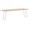 Nogi do stołu konsolowego w kształcie litery U 2 szt. Białe 28x(72-73) cm Stal