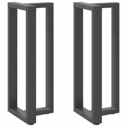 Nogi do stołu barowego w kształcie litery T 2 szt. Antracyt 50x35x(100-101) cm Stal