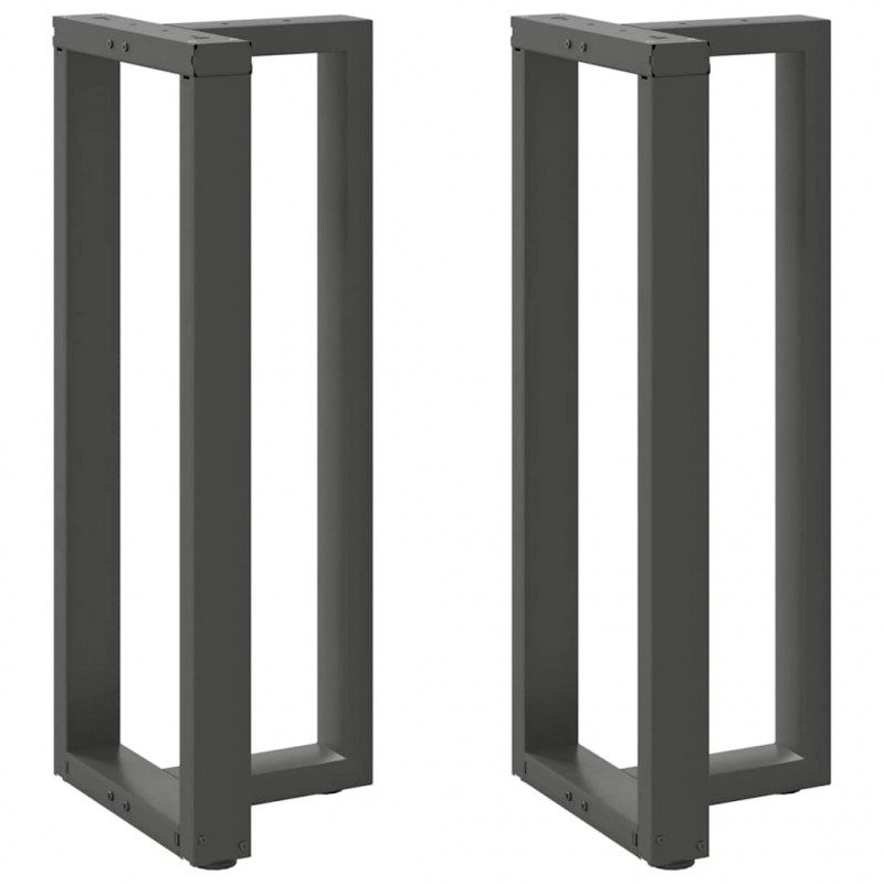 Nogi do stołu barowego w kształcie litery T 2 szt. Antracyt 50x35x(100-101) cm Stal