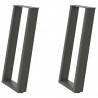 Nogi do stołu konsolowego w kształcie litery U 2 szt. Antracyt 28x(72-73) cm Stal