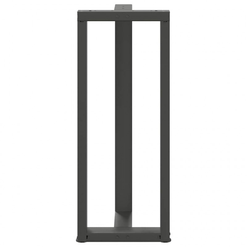 Nogi do stołu barowego w kształcie litery T 2 szt. Antracyt 50x35x(100-101) cm Stal