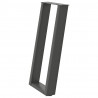 Nogi do stołu konsolowego w kształcie litery U 2 szt. Antracyt 28x(72-73) cm Stal