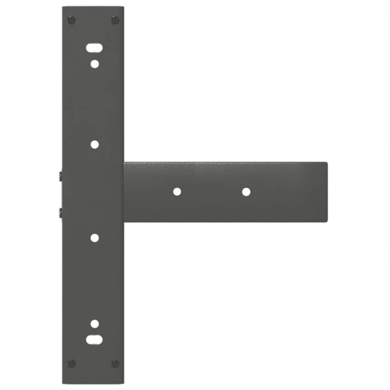 Nogi do stołu barowego w kształcie litery T 2 szt. Antracyt 50x35x(100-101) cm Stal