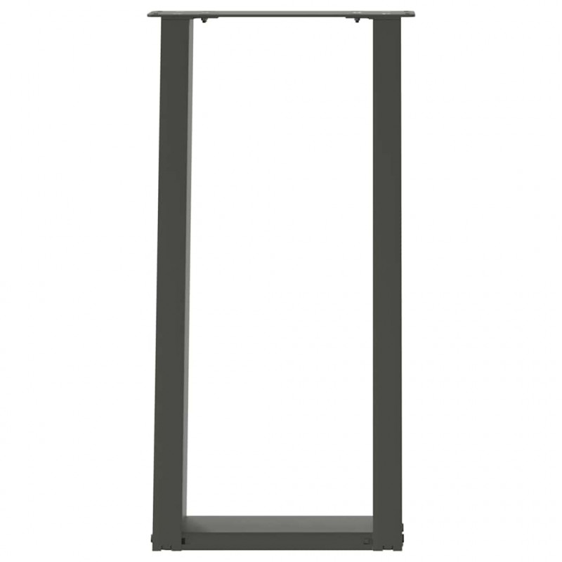 Nogi do stołu konsolowego w kształcie litery U 2 szt. Antracyt 28x(72-73) cm Stal