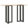 Nogi do stołu barowego w kształcie litery T 2 szt. Antracyt 50x35x(100-101) cm Stal